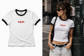 White Ringer Tee